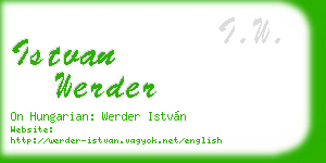 istvan werder business card